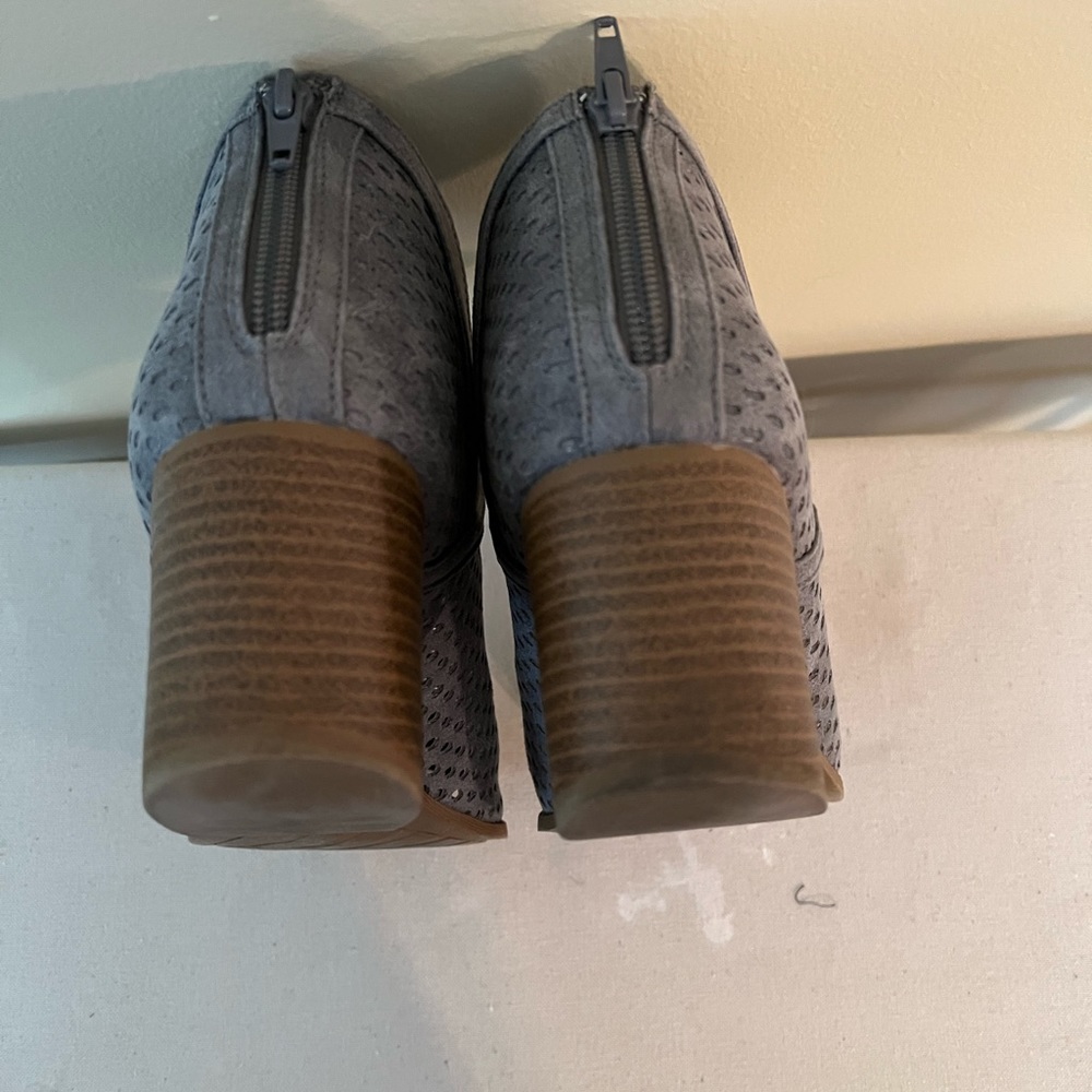 Gray Open Toed Booties - image 7